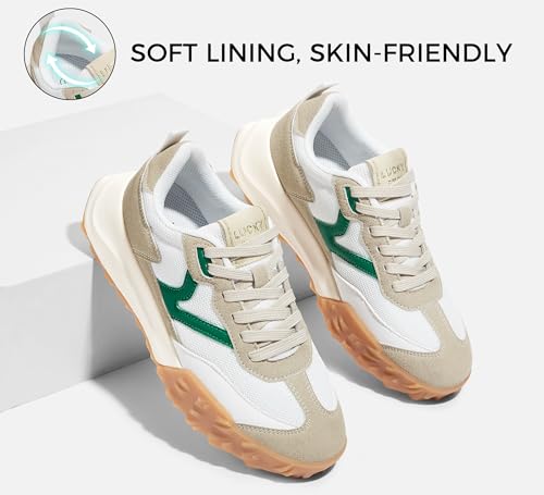 LUCKY STEP Women's Platform Tennis Walking Shoe Retro Chunky Casual Breathable Durable Deluxe Fashion Skate Sneaker2