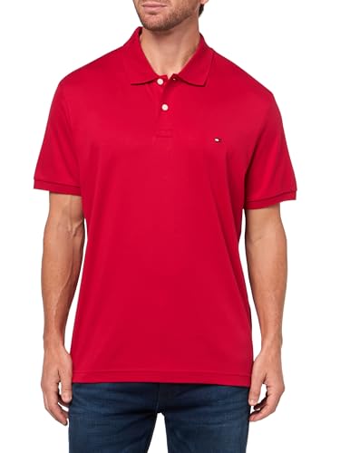 Image of Tommy Hilfiger Mens Short Sleeve Casual Polo Shirts in Regular Fit with Liquid Cotton