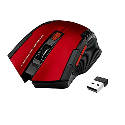 Sanoxy 10M 2.4Ghz Wireless Cordless Gaming Mouse Mice Usb Receiver-Red #TOP1