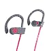 iJoy FS IPX7 Premium Sport Bluetooth Waterproof Earbuds with Noise Cancellation Technology Wireless Waterproof Earphones Waterproof Headphones With Mic and Travel Case (PINK)
