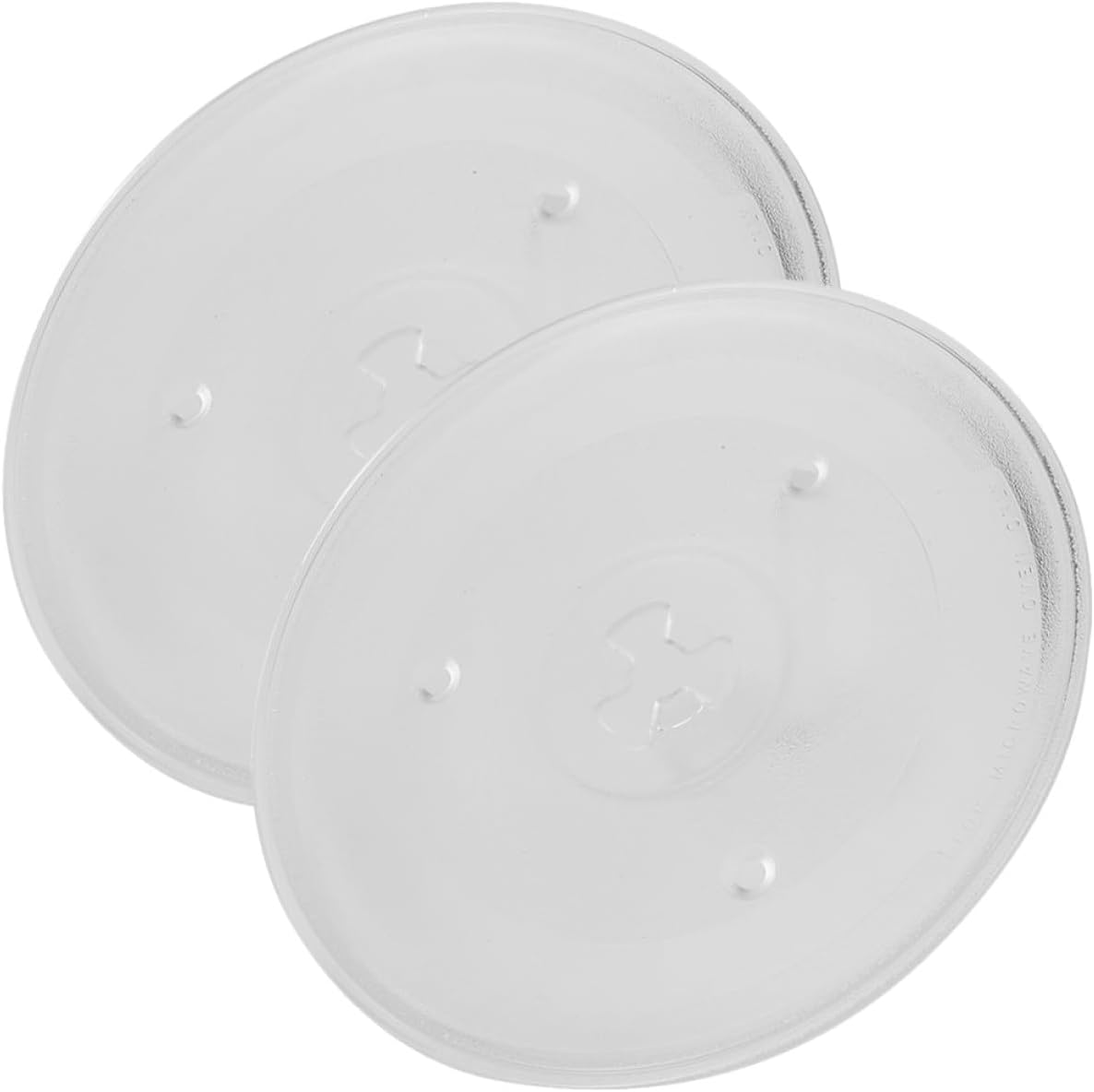 Microwave Oven Glass Turntable Plate 27cm Replacement Microwave Glass Plate Oven Tray Cooking Tray for Heating Food 2pcs Set