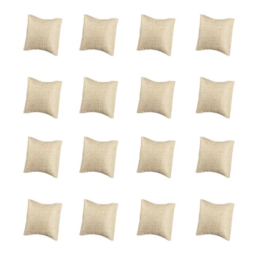 Handicraft Emporium Supporto per cuscino in canapa Kraft per gioielli, braccialetti e orologi, 7,8 x 7 x 4,65 cm