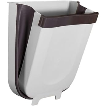 EINEY Wall Mounted Trash Can Kitchen Trash Can Large Capacity Folding Large Diameter Hanging Trash Can Garbage Can Garbage Bin Garbage Box Kitchen Countertop Sink Door Car Office