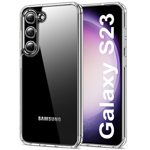HOOMIL Crystal Clear Hülle für Samsung Galaxy S23, Anti Gelb Durchsichtig Handyhülle Stoßfest Schutzhülle - Transparent