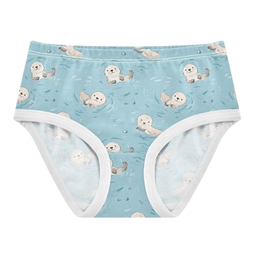 Girls Underwear Soft Cotton Sea Otter Kids Panties in Sizes 2/3t, 4t, 5t, 6 and 8