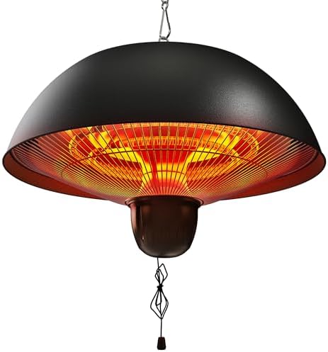 Amazon | 吊り下げ式パティオヒーター 屋外/屋内電気ヒーター 赤外線  