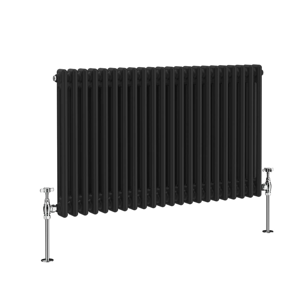 Nrg Black 600 X 1010Mm Radiator Traditional 2 Column Horizontal Central Heating Cast Iron Rads