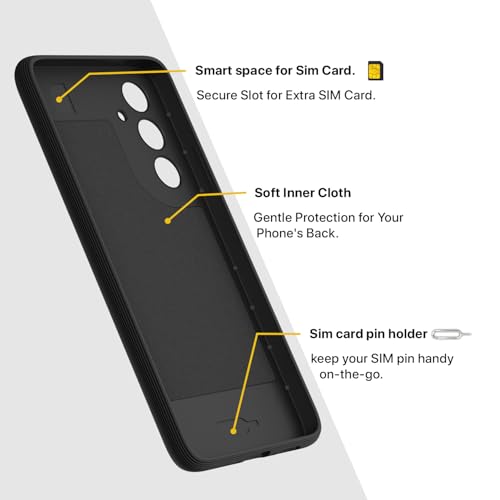 Image of Amazon Basics Back Cover for Samsung Galaxy A35 5G| Full Camera Protection | TPU Soft Flexible Shockproof Back Cover(Black)