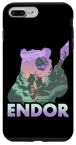 Coque iPhone 7 Plus Star Wars Endor Ewok noire avec protection antichoc pour smartphone Apple