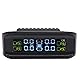 Avutrel 0-5 bar TPMS RDKS Reifendruckkontrollsystem Wireless Solar Echtze für Auto Wohnwagen SUVs RVs Van Wohnwagen Wohnmobilen - 4 Externe Reifendrucksensoren mit 5 Alarmmodi