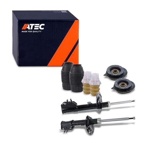 ATEC Germany 2x ammortizzatore a pressione a gas anteriore a doppio tubo con supporto e kit antipolvere, compatibile con FIAT PANDA (169_)