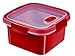 Produktbild CURVER 232580 Dampfgarer Mikrowelle quadratisch, Kunststoff rot 17 x 17 x 9 cm 1,1 l