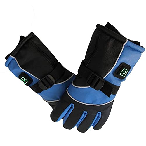 Gants chauffants hiver tactiles et antidérapants bleus - 2