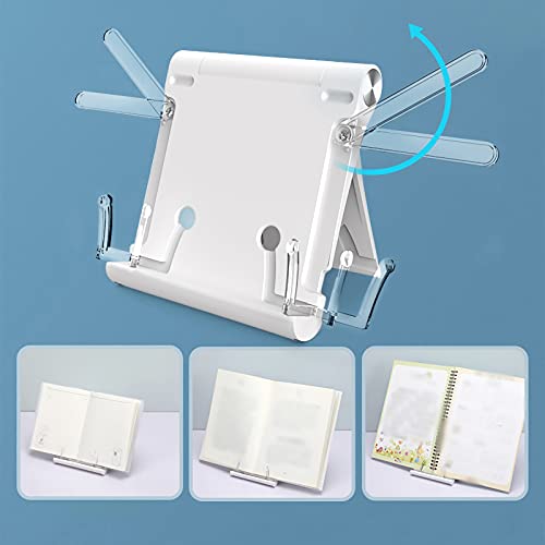 Atril de lectura plegable de ángulo ajustable para libros de texto y smartphone 4