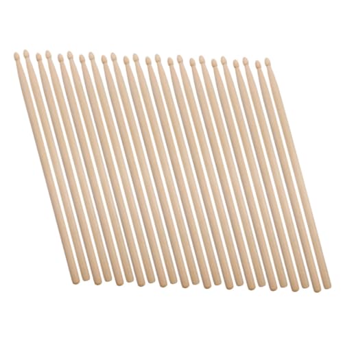 12 pares de baquetas de madera de arce 5A con punta redonda para jazz, práctica de estudio y clases de música – Baquetas de percusión con agarre suave adecuadas para bandas miniatura 1