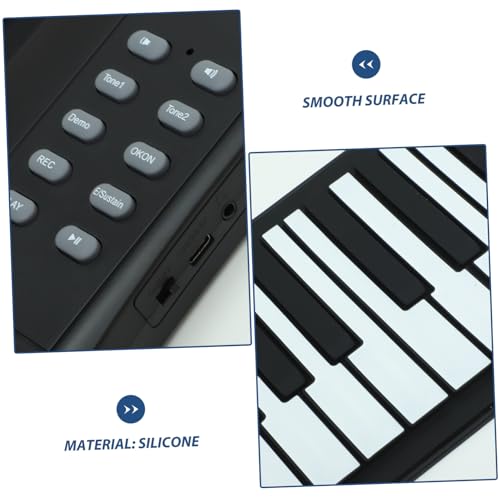 TOYANDONA 61 rouleau de piano Instrument de piano à 49 touches piano électronique portatif clavier usb piano portable piano à clavier en silicone instrument de musique Gel de silice Black - Les Beatles, Paul McCartney, John Lennon, RIngo Starr, George Harrison TOYANDONA 61 rouleau de piano Instrument de piano à 49 touches piano électronique portatif clavier usb piano portable piano à clavier en silicone instrument de musique Gel de silice Black – Image 7