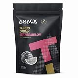 AMACX Turbo Drink Polvo para Deportistas de Resistencia, Bebida Deportiva + Electrolitos – 850g – Polvo de Hidratos de Carbono con Glucosa y Fructosa – Bebida Energética (850 g (Paquete de 1), Sandía)