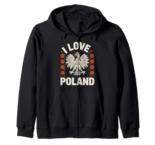 Emblema de águila polaca I Love Poland Sudadera con Capucha