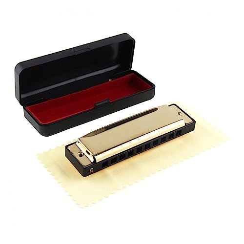 PacuM Harmonica par Instrument Clé 10 Trous 20 Tons Or/Noir Portable Harmonica Harpe Orgue à Bouche Instrument de Musique en Acier Inoxydable for Débutant Harmonica (Color : Gold) - Les Beatles, Paul McCartney, John Lennon, RIngo Starr, George Harrison PacuM Harmonica par Instrument Clé 10 Trous 20 Tons Or/Noir Portable Harmonica Harpe Orgue à Bouche Instrument de Musique en Acier Inoxydable for Débutant Harmonica (Color : Gold) – Image 4