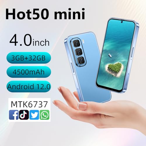 mini Smartphone for Kids, 4.0 Inch HD Screen, 16GB ROM (Expansion up to128GB), 2600mAh Large Battery, Face Recognition Android 10.0 Mobile Phone (Hote50mini - Black) - Image 6
