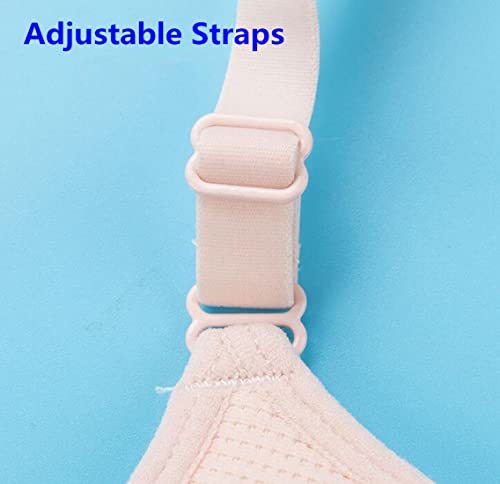 Manjiamei 4 Pack Padded Wireless Soft Everyday Bras For Teens Girls 10-12, 32 #TOP5