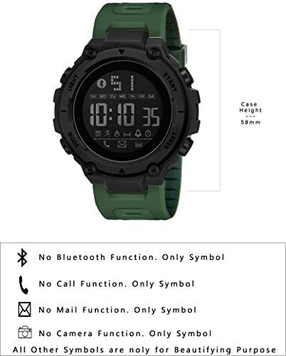 Image of Shocknshop Digital Sports Stylish Multifunctional Electronic LED Black Dial Wrist Watch for Men Boys -WCH78