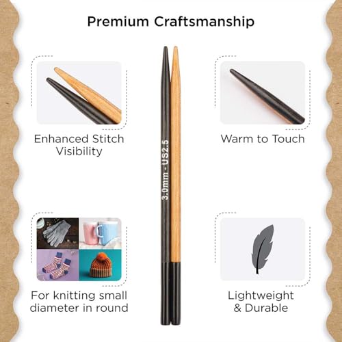 Image of Knitter's Pride Day & Nite Normal Interchangeable Circular Needles 5 inch inch (13cm) - US Size 2.5 (3mm)