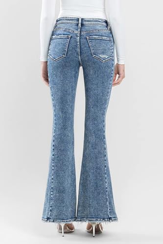 Flying Monkey - High Rise Split Hem Distressed Flare Jeans - F51712
