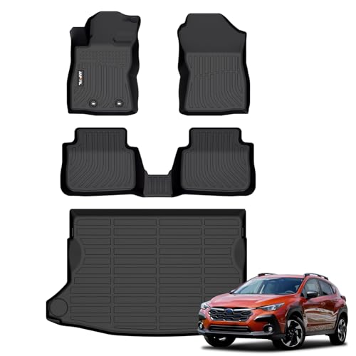 AIPOIL® Floor Mats & Cargo Liner Set for 2024-2025 Subaru Crosstrek/Impreza All Weather Protection...