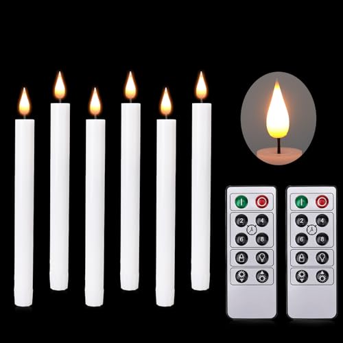 Velas LED cónicas con mando para ventanas y decoración de hogar