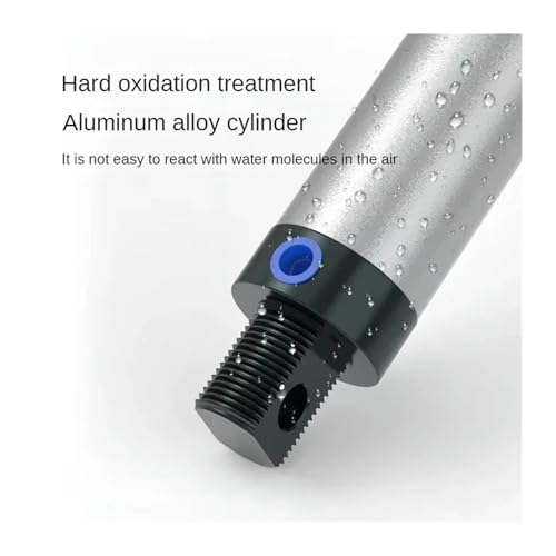 Mini cilindro de doble efecto de aleación de aluminio con carrera 200mm 3