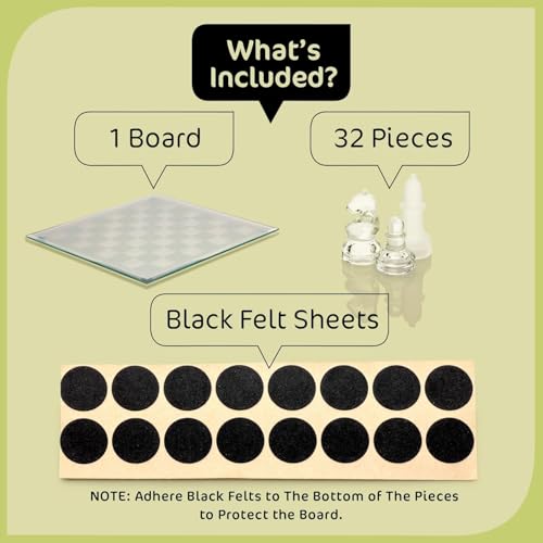 Set de Ajedrez de Vidrio de 12 Pulgadas Deluxe miniatura 6