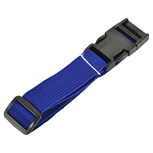 Image of MECCANIXITY Utility Strap with Buckle 1x20 Inch Polyester Quick Release Adjustable Belt for Travel Outdoor Bag Luggage Packing (Blue)