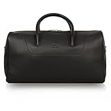 jaguar taschenmesser  Jaguar Leather Weekend Bag - Black Strandtasche, 41 cm, Schwarz (Black)