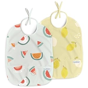 Nombear ® Sleeveless Baby Weaning Bib – Waterproof Baby Bibs 6-12 Months for Baby Led Weaning, Sleeveless Baby Feeding Bibs, Toddler Bib, Baby Food Bibs, Baby Apron