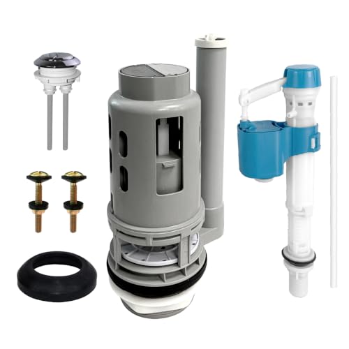 Image of 3-Inch Dual Flush Valve Replacement Kit with Metal Bolts | Fits Water Ridge, Aquasource, Glacier Bay and More, Complete 2-Piece Toilet Tank Parts,Water-Saving Dual-Flush Design