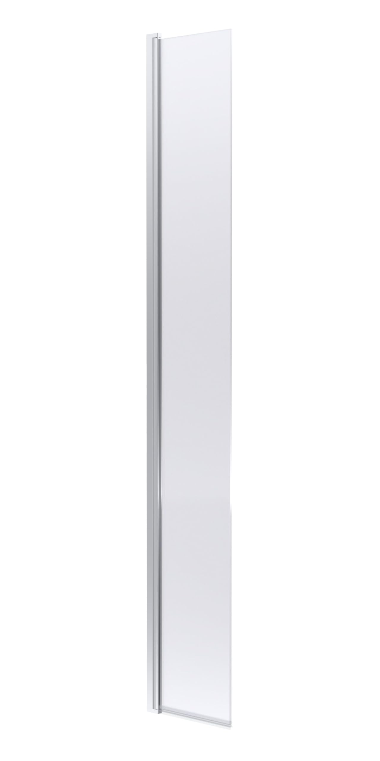 Balterley Silver Wetroom Shower Return Screen, Glass Shower Screen For Wet Room And Bathroom, 8Mm Toughened Safety Glass Return Screens, Reversible Wetroom Screens - 322 X 1950Mm (Chrome)