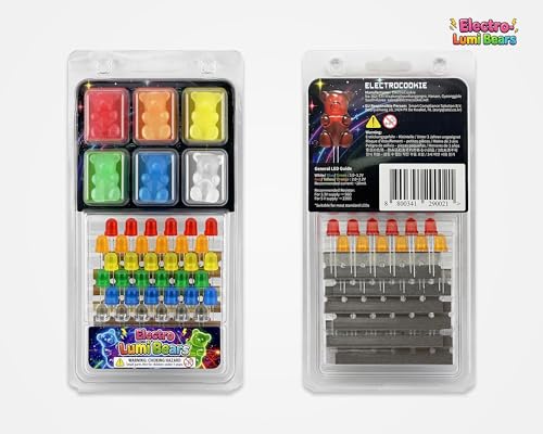 Kit de diodos LED con ositos de silicona para proyectos de aprendizaje STEM y decoración 6