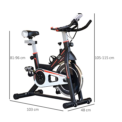 HOMCOM Heimtrainer Fitnessfahrrad mit LCD Bildschirm und komfortablem Sitzkissen Indoor-Radfahrrad für Zuhause… – Bild 4