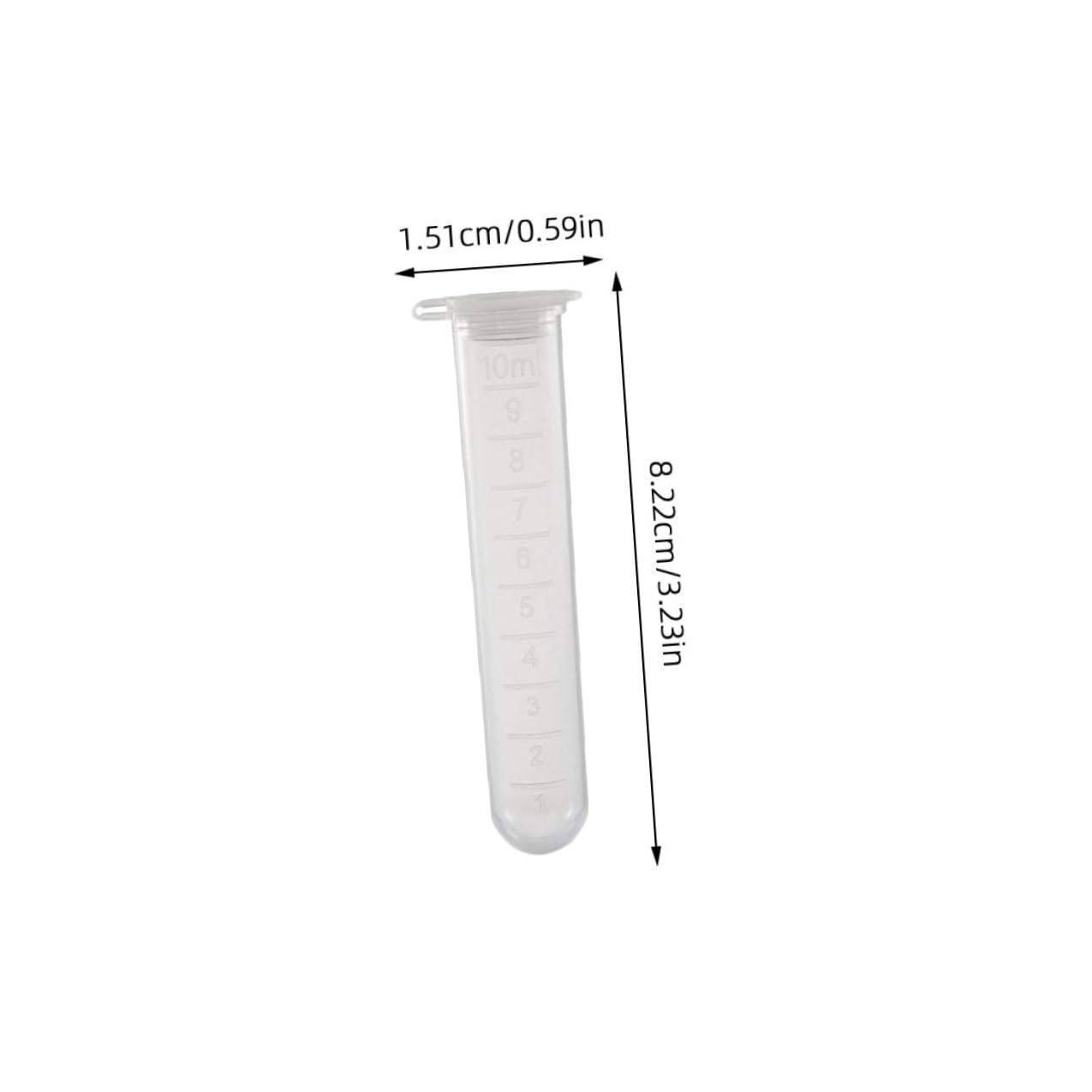 200 Pezzi Tubo Centrifugo in Plastica Pp da 10 Ml Tappo a Sigillo e Scala Graduata, Provette Trasparenti Fondo Tondo per Biologia Molecolare e Uso Artigianale