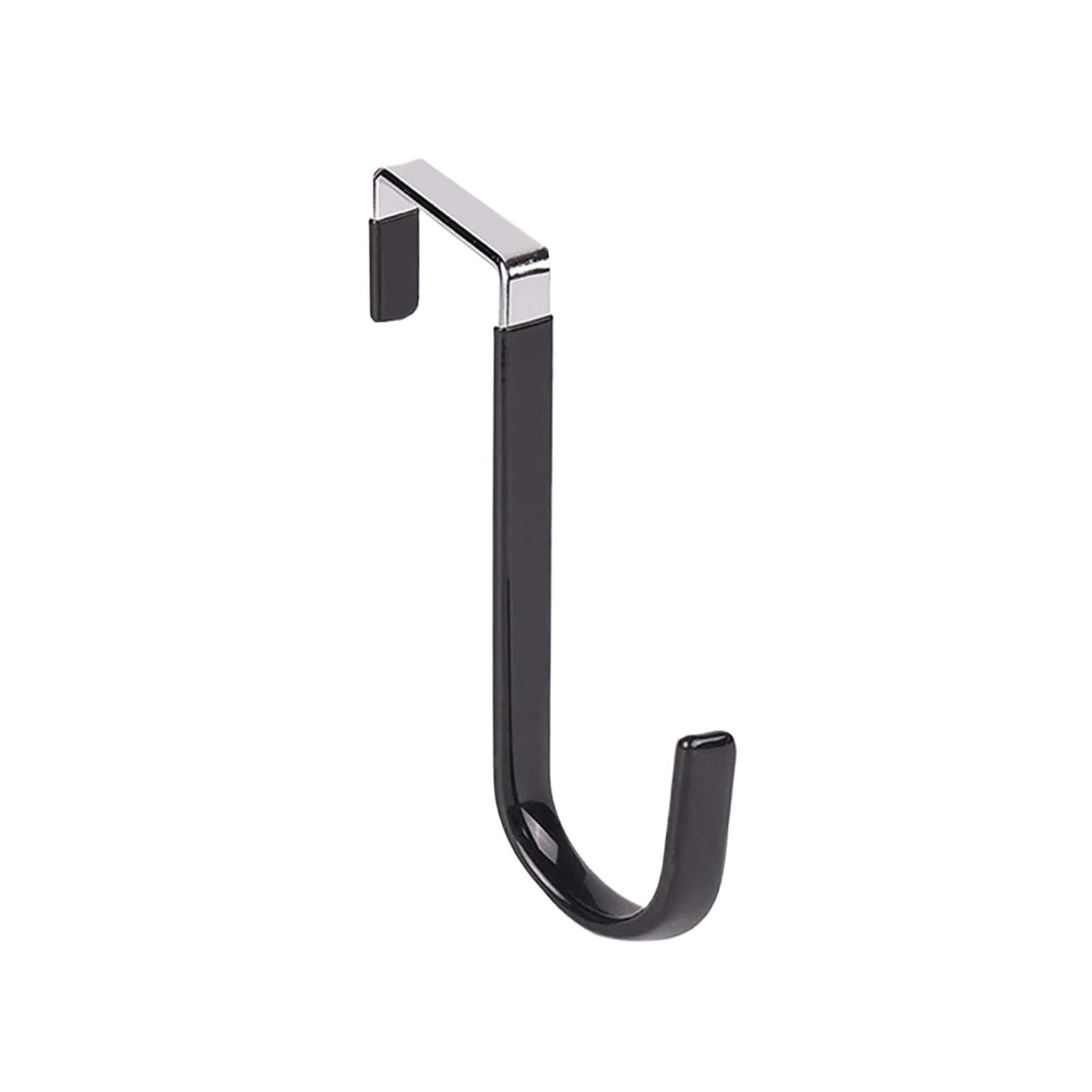 Axvoro Black Over Door Hanger Hook Wreath Hanger Door Sign Holiday Decoration Bracket Crook Carbon Steel Space Saving 1Pc Metal 12.5Cm Christmas Hangers(Black)