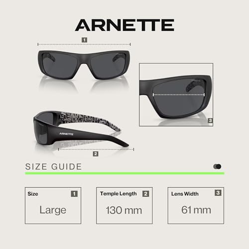 Image of ARNETTE Hot Shot AN4182 Rectangle Sunglasses for Men | In Shiny Black & Rubber Black. Polarized options available. Bonus kit: cleaning spray, cloth, screwdriver & mirror.