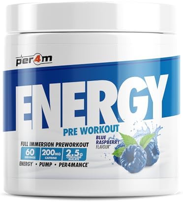 Per4m Energy Pre Workout with Amino Acids | Caffeine, Tyrosine, C...
