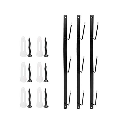Fvstar CoffeeÂ Mug Racks Retro Wall Mounted Cups Display Hooks 9 Hanging Hooks for Mug, Coffee Cups and Kitchenware Organizer (Black with White Cap)