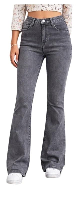 kitty fashion Women’s High Waist Jeans || Flared Bell Bottom Bootcut Pants || Wide Leg Stretch Denim-picture-37
