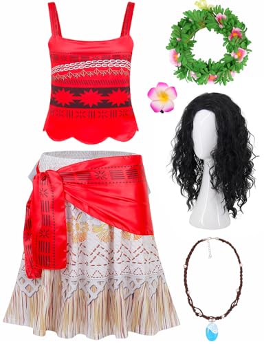 Cabeny Adult Women Halloween Costume Set with Wig Necklace Princess Costume Dress Up Birthday Outfits Ocean Theme Party CA041XL