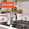 IMUSA 9 Cup Cast Aluminum Stovetop Coffeemaker, Moka Pot for Classic Cuban, Italian, and Espresso Style Coffee