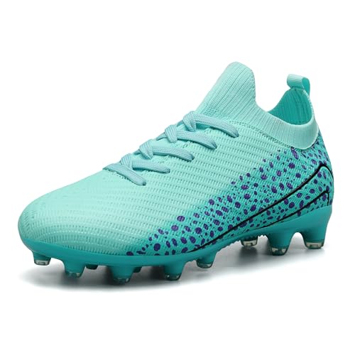 TUYSKE Kids Soccer Cleats for Boys and Girls Youth Mid-top