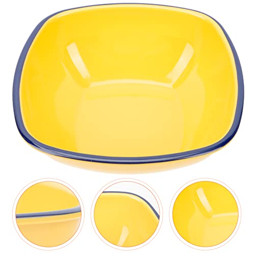 Tazón vintage de esmalte Angoily para sopa amarillo miniatura 5