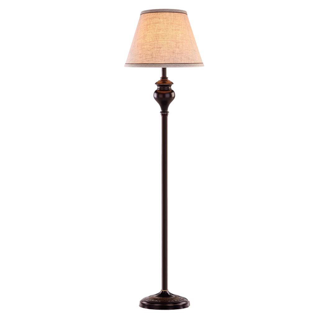 Lampe de Plancher en Fer Forgé de Style Rétro et Abat-jour en Tissu Haute Qualité